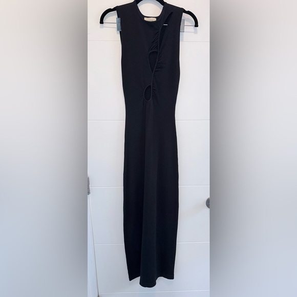 DISSH Monique Black Keyhole Midi Maxi Dress XS - Picture 2 of 7